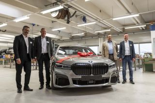 v.l.n.r.: Simon Figini (Stv. Direktor GBC), Stefan Eisenring (Direktor ibW), Stefan Sterchi (BMW Schweiz AG) und Daniel Engelberger (Alpina Group)